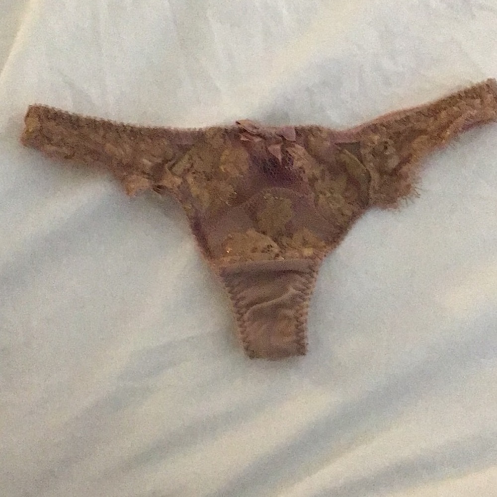 Agent provocateur thong and suspenders set